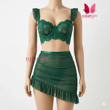 (34-38)Exquisite Lace Halter See Through (W)