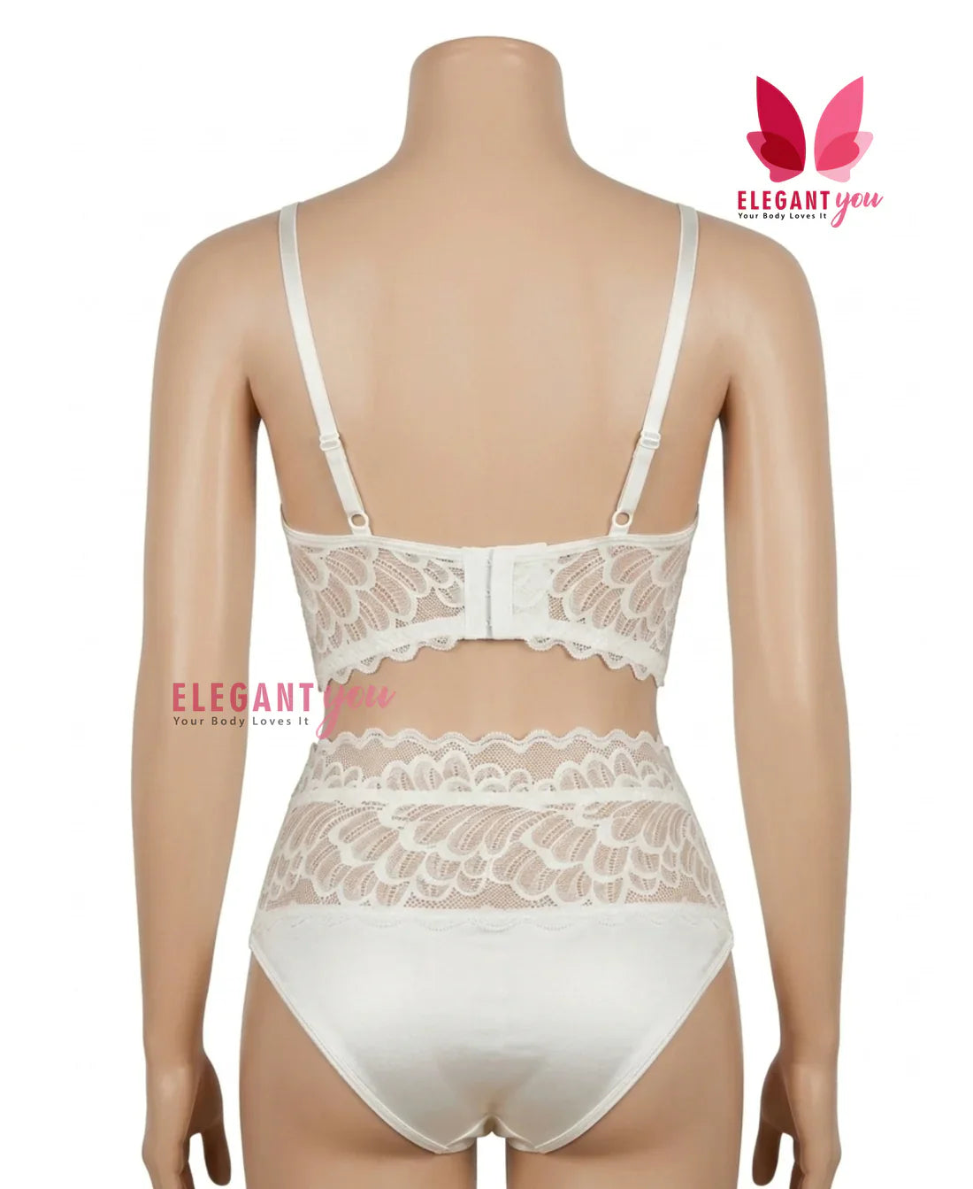 (32-42)Hot see through Lace Bra And Brief Set With Garter (W602)