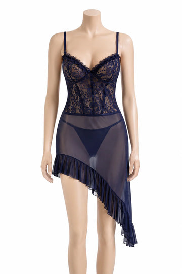 Royal Midnight Lace Babydoll Nighty 35430