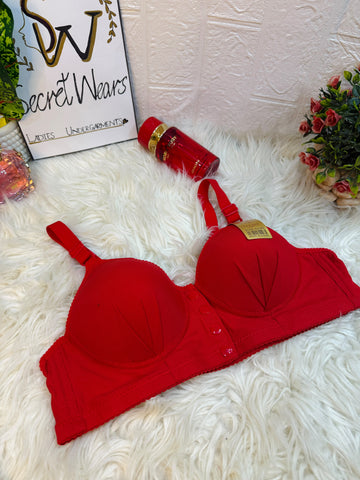 Comfortable Ribbed Front-Closure Everyday Bra