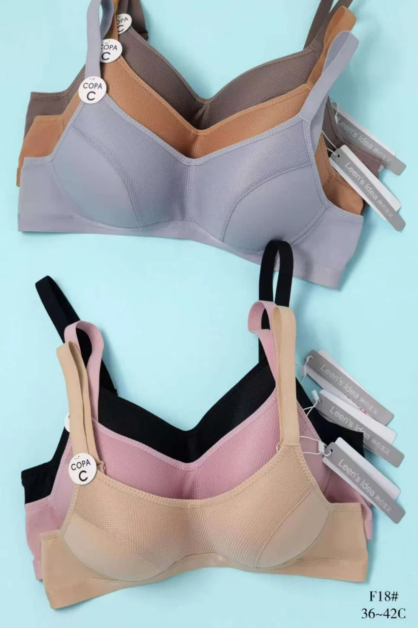 Full Coverage Thin Padded Non Wired Bra F18 (084)*