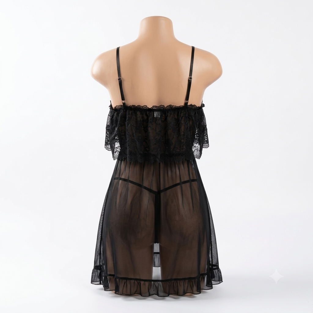 Frill Nighty Short Lingerie (35347)(C9-R3)