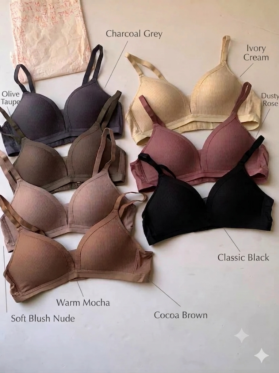 Premium Thin Pad Non Wire Everyday Bra 7887(154)