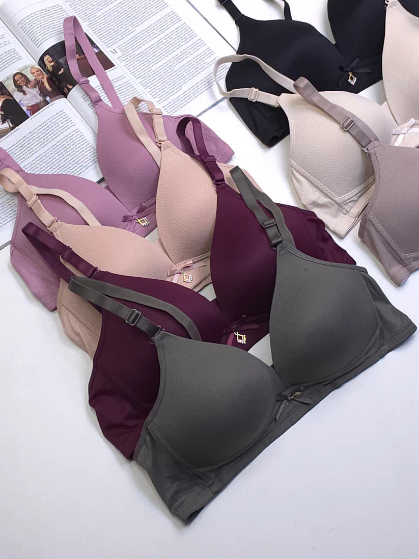 (34-40)b Dailywear Thin Pad Non Wire T Shirt Bra (088)*