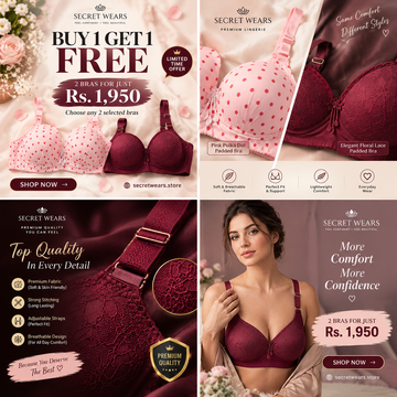 Secret Wears – Buy 1 Get 1 Free Bra Offer | Rs. 1,950