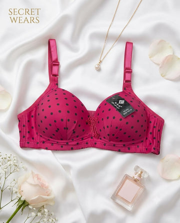 Secret Wears Pink Polka Dot Padded Bra