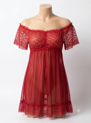 Off Shoulder Elegant Gown Nighty 35359(C7-R1)