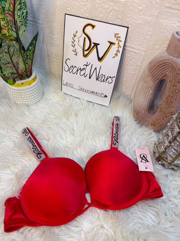 Victoria Secret Padded Push-Up Bra with Stylish Strappy Shoulder Design