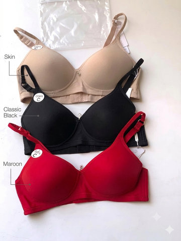 (36-42)C Full Coverage Thin Pad T-Shirt Bra (144)