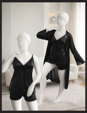 3 Piece Silk Nighty (8040)(C12-R1)