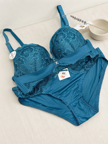Secret Wear Luxury Floral Lace Padded Bra & Panty Se