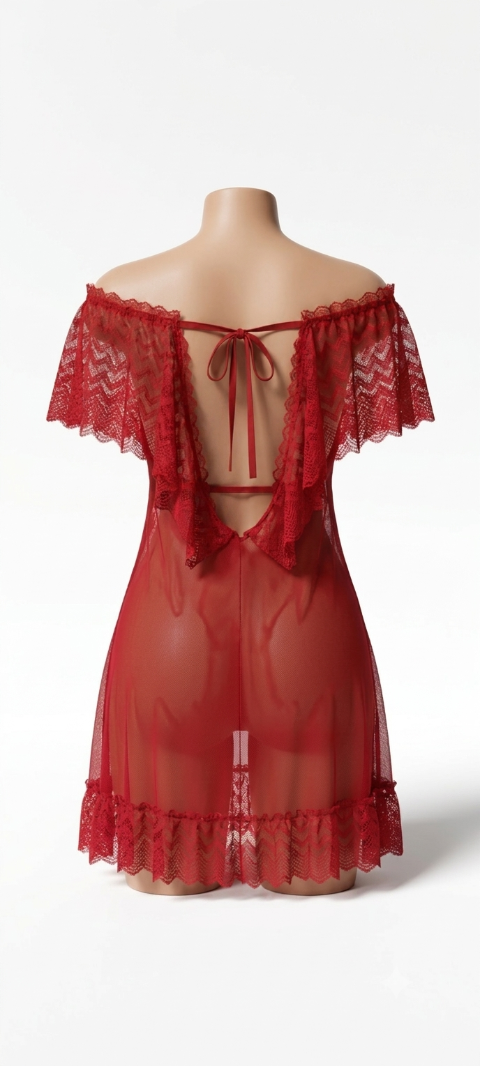 Off Shoulder Elegant Gown Nighty 35359(C7-R1)