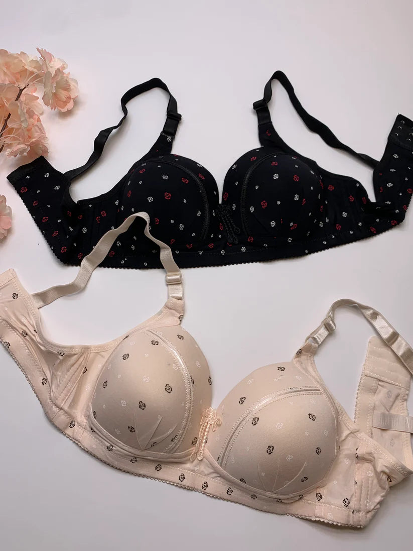 (38-44)B All Day Comfort Thin Padded Non Wired T Shirt Bra (062)*