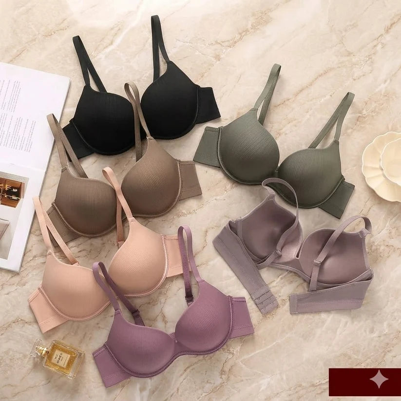 (34-38)b Daily wear Cotton Padded Pushup Wired Plunge Bra (137)