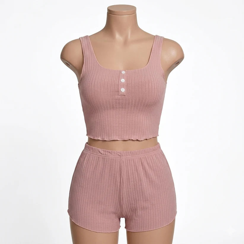 Wide Shoulder Cami and Boxer Pair(65236)